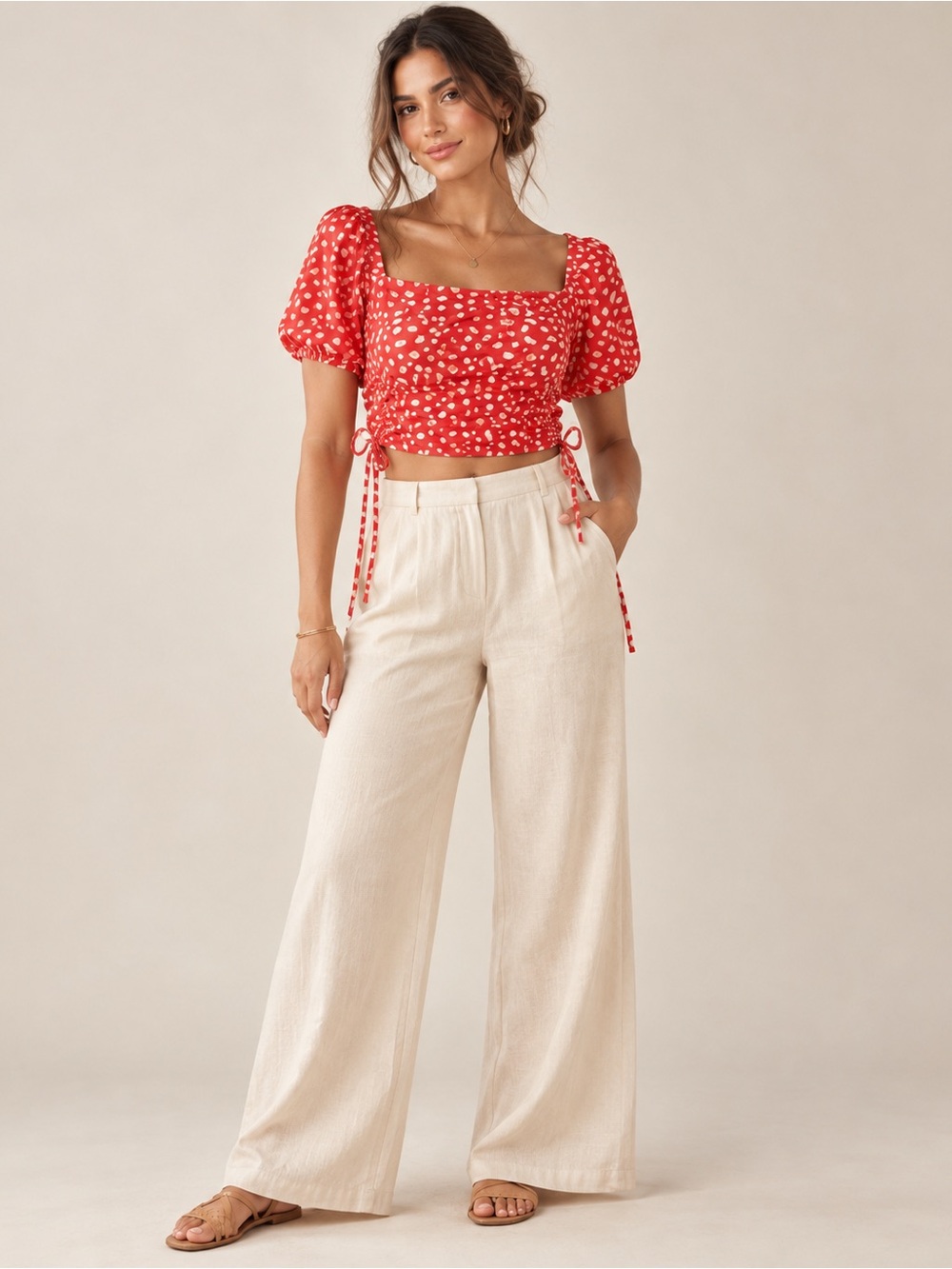 NWT | ROXY | Dear Amor Ruched Crop Top - Size XL